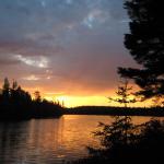 Sunrise at moose camp.