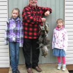 Bob Valcov, his granddaughters and a few grouse.