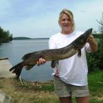 Jennifer and her O'Sullivan Lake pike.