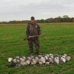Bob Valcov and  25 geese, 7 ducks. Yes there were other hunters!
