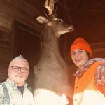 Bob Valcov and nephew-in-law Sebastian G. with the lad's first buck.